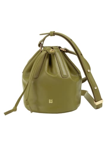 DuDu Beuteltasche Leder 14 cm in olive