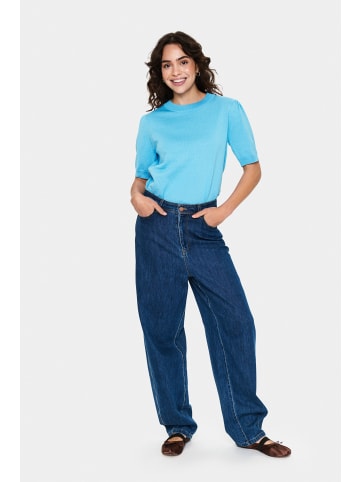 SAINT TROPEZ Strickpullover MilaSZ Classic fit in Ethereal Blue