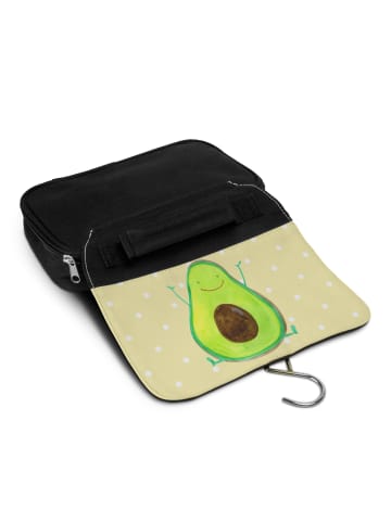 Mr. & Mrs. Panda Kosmetiktasche Avocado Glücklich ohne Spruch in Gelb Pastell