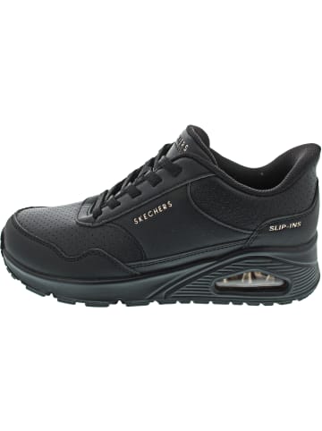 Skechers Slip-Ins:Uno-Banksia Luxe Slipper Schwarz