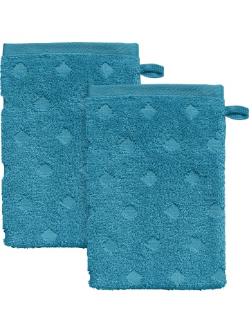 Erwin Müller Frottier Waschhandschuh 2er-Pack Baden-Baden in petrol