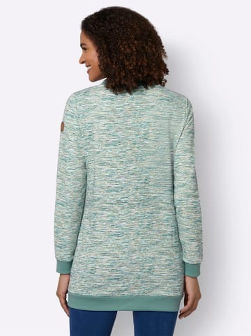 WITT WEIDEN Sweatshirt in jade-weiß-meliert
