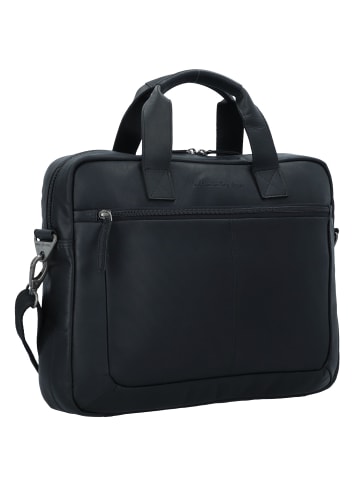 The Chesterfield Brand Wax Pull Up Aktentasche Leder 40 cm Laptopfach schwarz