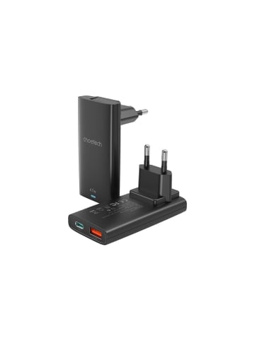 Mcdodo Choetech PD65W GaN Slim USB-A+C Mini-Ladegerät (schwarz)