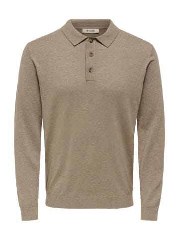 Only&Sons Poloshirt 'Loui' in beige-meliert