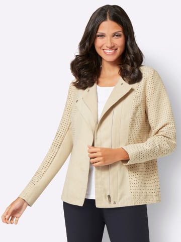 Sieh an! Lederimitat-Jacke in sand