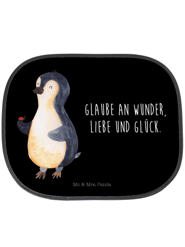 Mr. & Mrs. Panda Sonnenschutz Auto Pinguin Marienkäfer mit Spruch in Schwarz