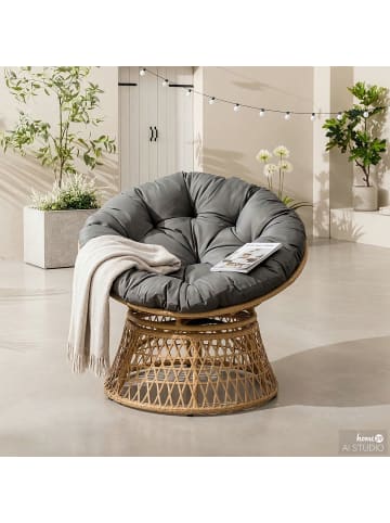 home24 Gartensessel Dogger in Braun / Grau