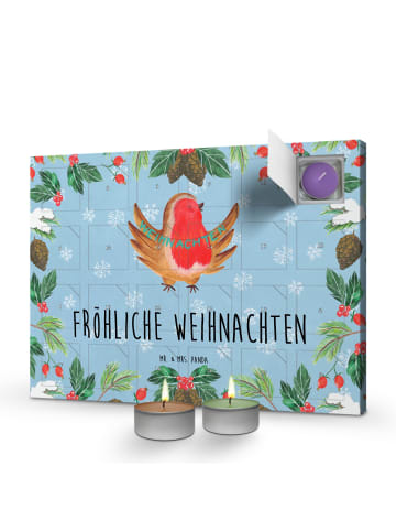 Mr. & Mrs. Panda Duftkerzen Adventskalender Rotkehlchen Weihnach... in Eisblau