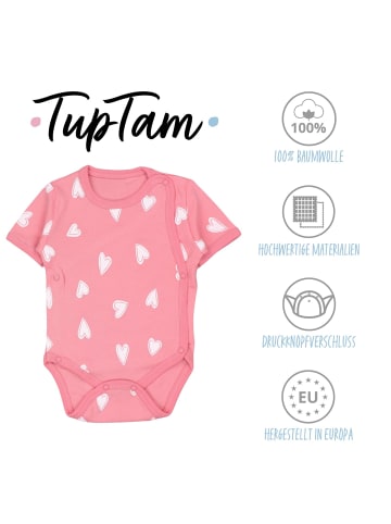 TupTam Baby Mädchen Kurzarm Wickelbody 5er Set in rosa Modell 3