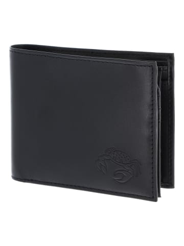 oxmox Leather Geldbörse RFID Schutz Leder 12 cm in schwarz-crab 2.0