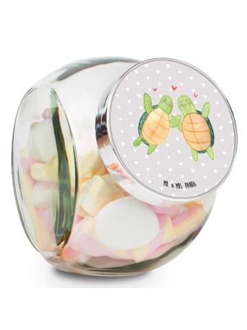 Mr. & Mrs. Panda Lebensmittelbehälter Schildkröten Paar ohne Spruch in Grau Pastell