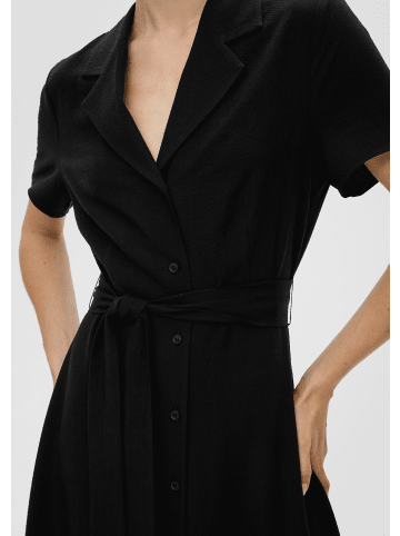 s.Oliver BLACK LABEL Kleid lang in Schwarz