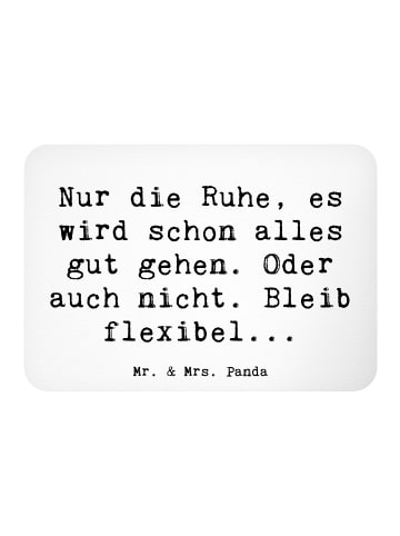 Mr. & Mrs. Panda Kühlschrankmagnet Spruch Gelassenheit in Krisen... in Weiß