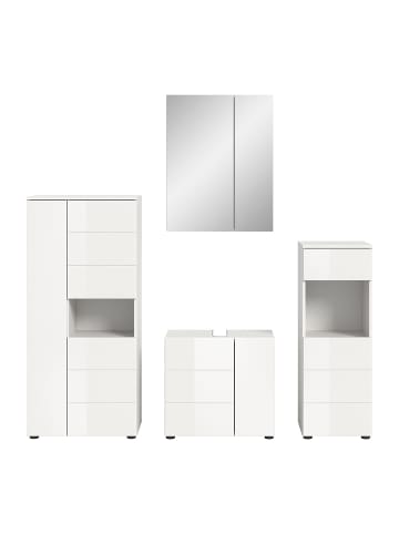 ebuy24 Badmöbelset Vira (4-teilig) Weiß 188 x 34 cm