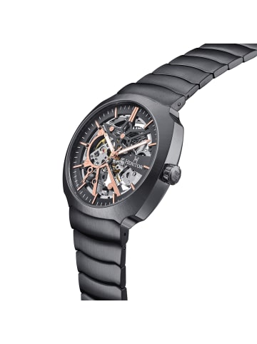 Heritor Magnus Uhr mit Edelstahlarmband in Gunmetal/Rose Gold