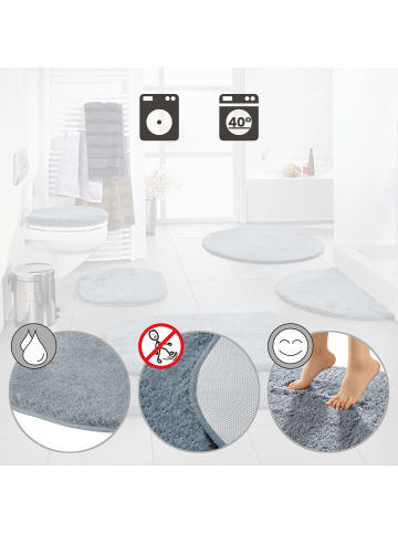 Erwin Müller Duschvorlage halbrund Kefalonia in hellgrau