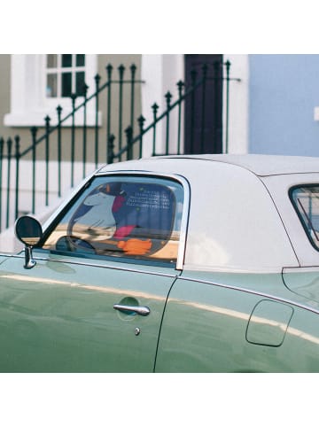 Mr. & Mrs. Panda auto hitzeschutz Einhorn Hexe Design mit Spruch in Weiß