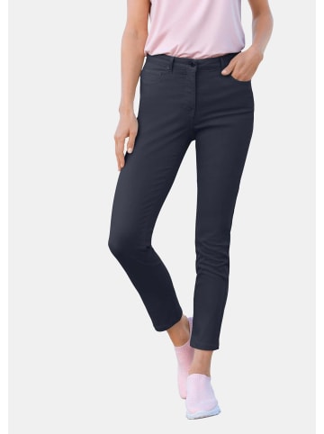 GOLDNER Kurzgröße:  7/8-Jeanshose Schmale Stretchhose BELLA in dunkelblau