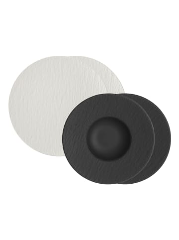 Villeroy & Boch Pasta-Set Manufacture Rock in in schwarz-weiß