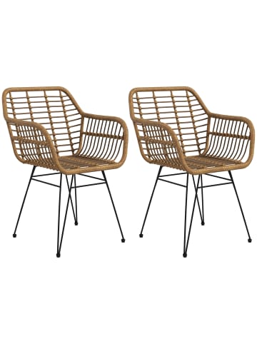 HOMCOM Küchenstuhl in Braun 56L x 60B x 79H cm