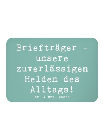Mr. & Mrs. Panda magnet Spruch Briefträger Helden mit Spruch in Meeresbrise