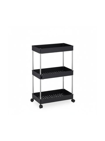 relaxdays Nischenwagen in Schwarz - (B)41,5 x (H)62 x (T)23,5 cm