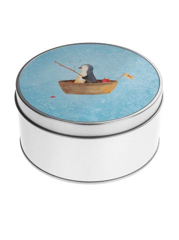 Mr. & Mrs. Panda Erinnerungsbox Pinguin Angelboot ohne Spruch in Eisblau