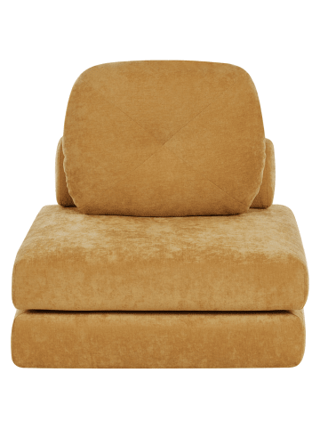 Beliani Schlafsofa OLDEN in Gelb - (W) 81 x (H) 54 x (L) 91 cm