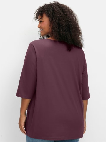 sheego 3/4-Arm-Shirt in burgund