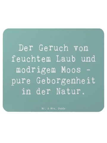 Mr. & Mrs. Panda Maus-Pad Spruch Geborgenheit in der Natur mit S... in Meeresbrise
