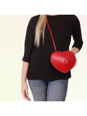 Toscanto Leder Umhängetasche Toscanto Tasche rot ca. 22cm