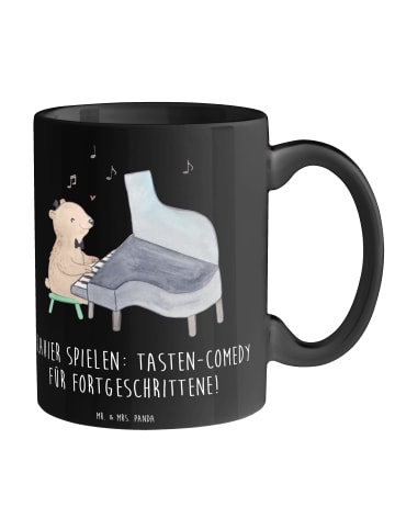 Mr. & Mrs. Panda Dekotasse Klavier Tasten mit Spruch in Schwarz
