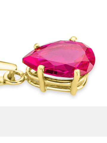 Diamant L'éternel Halskette aus 375 Gelbgold mit Rubin