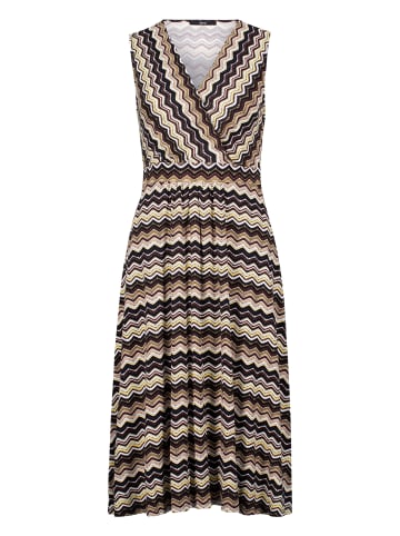 Zero  Midikleid mit Zickzackmuster in BeigeBlack