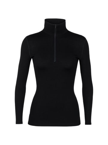 icebreaker Sweatshirt Longleeve 260 Tech LS Half Z in Schwarz