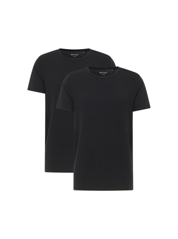 Mustang T-Shirt 2er Pack in Schwarz