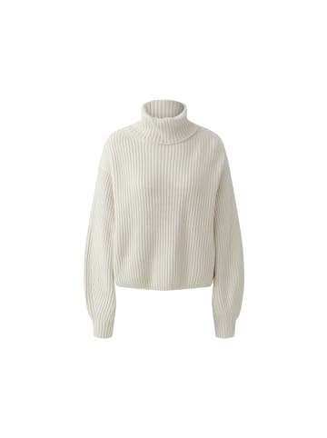Strickpullover mit 50 cm Länge in Offwhite