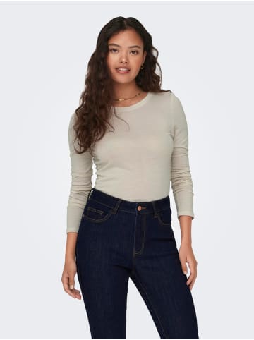 JACQUELINE de YONG Langarm Shirt Dünner Basic Pullover JDYSUMA in Grau-2