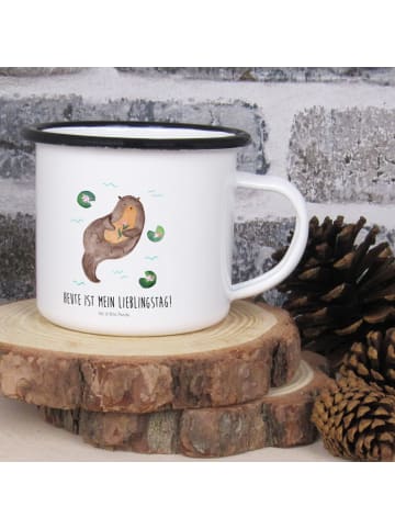 Mr. & Mrs. Panda Pott Otter Seerose mit Spruch in Weiß