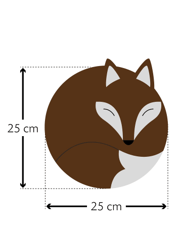 Leschi Wärmekissen "Fuchs Luca" in Dunkelbraun - Ø 25 cm