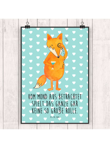 Mr. & Mrs. Panda wanddeko Fuchs Lord mit Spruch in Türkis Pastell