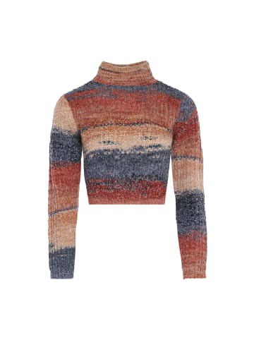 Tanuna Damen Sweater in BRAUN BLAU MEHRFARBIG
