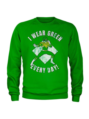 Power Rangers Pullover "I Wear Green Every Day Sweatshirt" in Grün