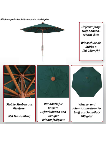MCW Gastro Holz-Sonnenschirm C57b, Bordeaux