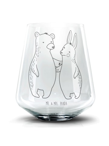 Mr. & Mrs. Panda Tumbler Bär und Hase Umarmen ohne Spruch in Transparent