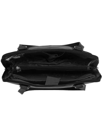 The Chesterfield Brand Wax Pull Up Schultertasche Leder 30 cm Laptopfach in schwarz