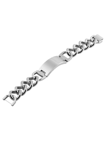 Adeliás Herren Armband aus Edelstahl 21 cm in silber