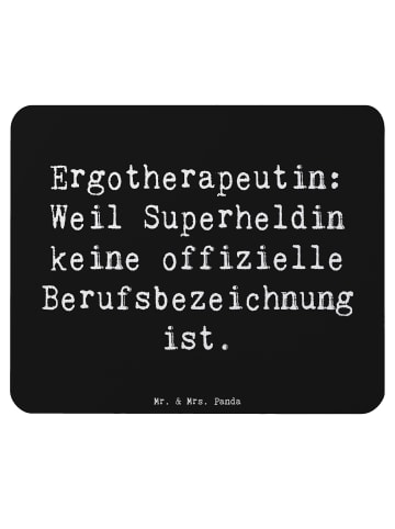 Mr. & Mrs. Panda Mauspad Spruch Ergotherapeutin Superheldin mit ... in Schwarz
