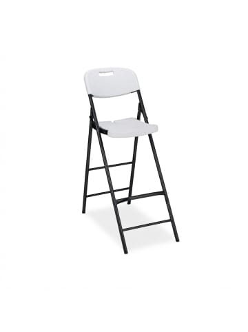 relaxdays 2 x Barhocker in Weiß - (B)44,5 x (H)118 x (T)82 cm